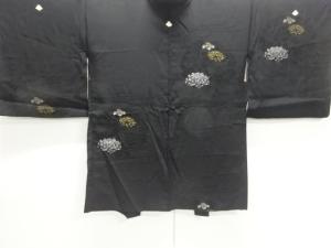 草花模様織出し三ツ紋羽織